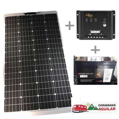 Kit solar Placa 160w Bateria 150ah agm Regulador 20a