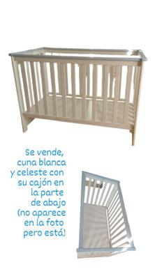 Comprar Cuna Blanca para Muñecas de Madera con cajón blanca