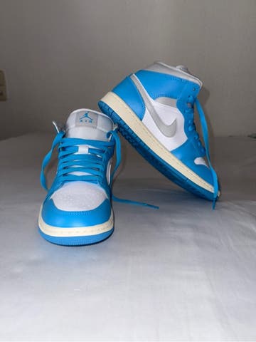 Shoe Air Jordan Mid Blancas Y Azules Milanuncios Nike Air Jordan Mid