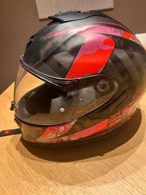 CASCO SCORPION EXO-1400 EVO CARBON AIR KENDAL NEGRO MATE / ROJO Tamaño M