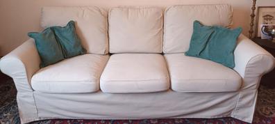 VRETSTORP funda sofá cama 3, Hakebo verde grisáceo - IKEA