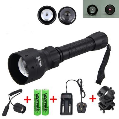 Pressure Switch WINDFIRE T20 IR 850NM 38mm Lens Infrared Light Long Range Night Vision Flashlight Torch -to Be Used with Night Vision Device Battery Charger Rifle Scope Mount Kit Set 