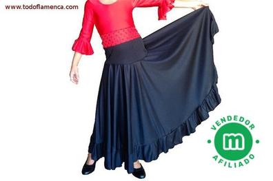 Falda de ensayo de flamenca o uso profesional económica de color rojo