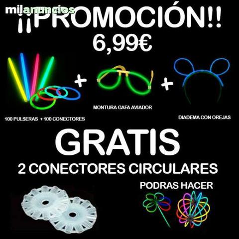 Milanuncios - Pack 50 pulseras luminosas fluorescentes