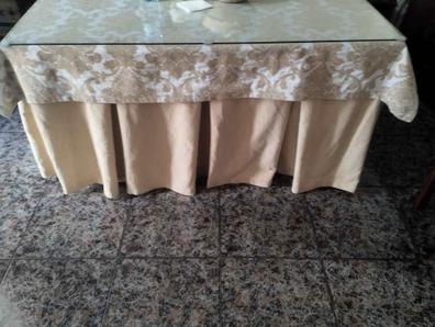 MARCAVI. Falda mesa camilla rectangular CÓRDOBA 70x120cm color Beige