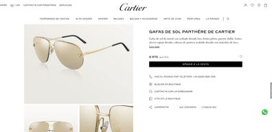 Gafas cartier oro Milanuncios