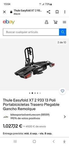 Milanuncios Remolque thule 2 bicicletas electricas