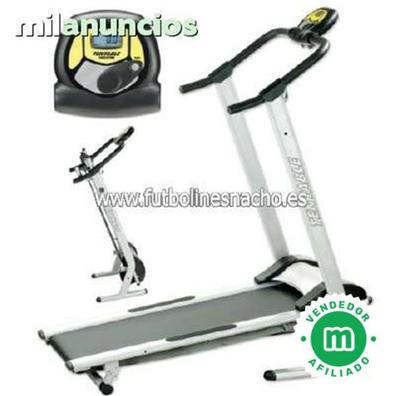 HOMCOM Cinta de Andar Manual Caminadora Plegable Portátil Pantalla LCD 3  Ángulos Reclinables Carga 150kg