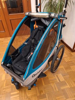 HOMCOM Remolque Infantil 3en1 para Bicicleta Carro de 2 Plazas para Niños