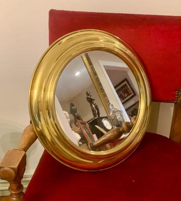 Espejo pared metal redondo dorado 80 cm. Envío 24-48 horas