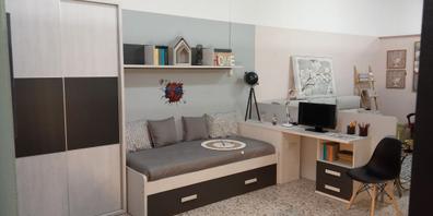 Dormitorio juvenil: Juvenil con cama nido, armario y escritorio, Dormitorio Juvenil con co…