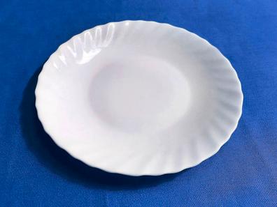 Vajilla de vidrio templado blanca platos llanos lote de 6