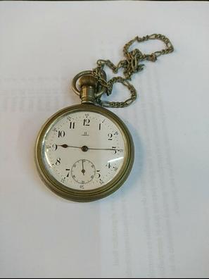 Reloj de bolsillo mecánico con logotipo de cadena, reloj de bolsillo de  cuarzo liso plateado, cadena de reloj de bolsillo para hombres y mujeres