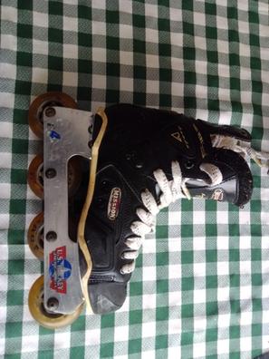Spokey Set Hawk Patines de Hockey sobre Hielo Ergonómico ULTRAPOWER® Mochila de cordón Acero Inoxidable Cuchillas de Hockey sobre Hielo 40-47 Tapa Delantera Reforzado