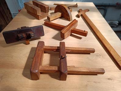 escuadra de madera antigua de carpinteria - Compra venta en todocoleccion