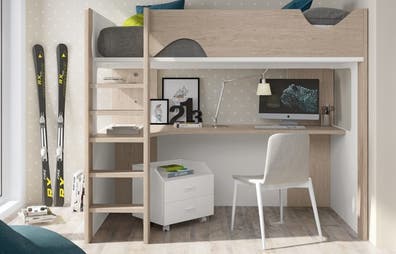 Cama alta con escritorio armario Literas de segunda mano baratas Milanuncios