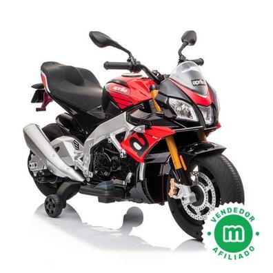 INJUSA - Moto Eléctrica Cross Thunder MAX, Batería 12V, para Niños +3 Años,  con Acelerador en Puño, Ruedas de Apoyo y Bandas de Goma en Las Ruedas,  Velocidad 6 Km/h, Color Negro 