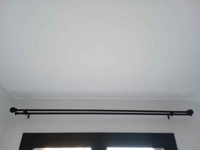 Soporte doble barra cortina para techo acero