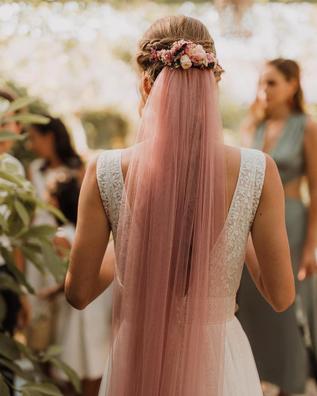 Vestido Invitada Rosa Palo Tul Tamaño S