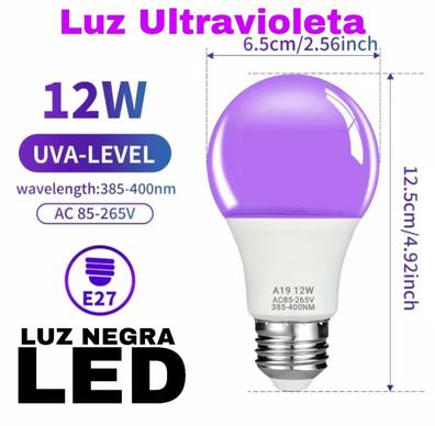 Lampara Led Luz Negra Ultravioleta 12w E27 Bar Fiestas