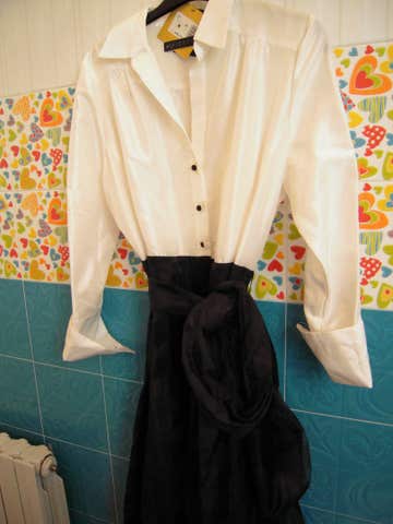 Milanuncios Vestido fiesta largo efecto dos piezas