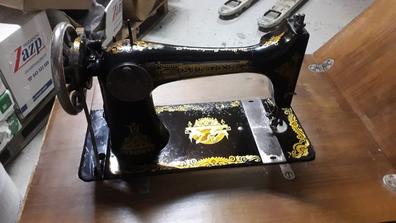 antigua maquina coser alfa con mesa y pie metal - Compra venta en