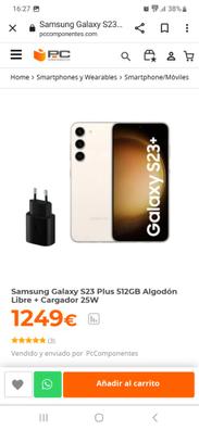 Samsung Galaxy S23 256GB Algodón Libre + Cargador 25W