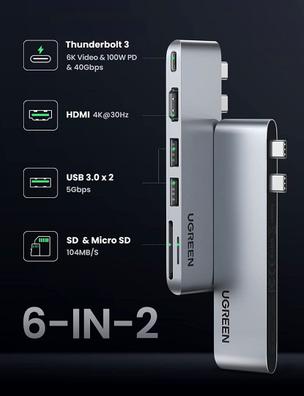  Cable Micro HDMI a HDMI macho a hembra adaptador Micro HDMI  Soporta 4K 3D para cámaras GoPro Hero 5, teléfonos inteligentes, tabletas,  etc. Por UGREEN. 7 pulgadas : Electrónica