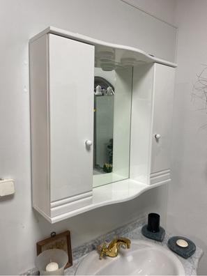 Mueble de baño auxiliar, módulo de camerino con espejo 2 puertas suspendido