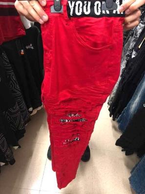 Moda Hombre Pantalones Rojo