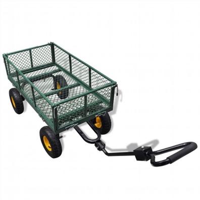 Carretilla móvil de poliuretano resistente con 2 neumáticos, carrito de  jardín, fácil carga y descarga, perfecto para transportar ladrillos de  suelo y