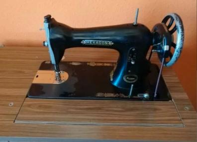 maquina de coser manual muy antigua hexagon - Compra venta en todocoleccion