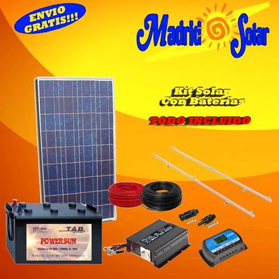 Kit placa solar 200W 12V Batería 150Ah agm Regulador de carga PWM