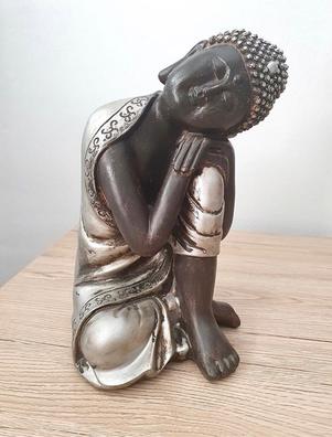 Figura de Buda Paz Oriental Buda de la Suerte en Elefante Efecto Madera