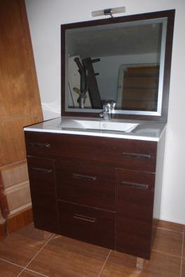 Conjunto de mueble de baño Abril Slim (70 cm, Blanco, Mate, 3 pzs
