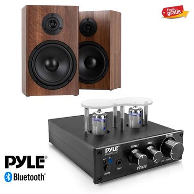 Pyle Mini amplificador de audio para el hogar, receptor estéreo de alta  fidelidad de sonido envolvente de doble canal portátil de 60 W con  adaptador