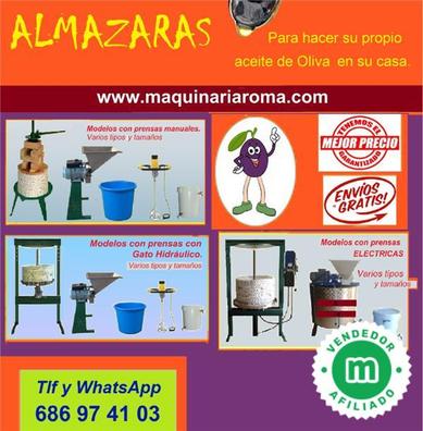 prensa hidraulica aceite de oliva de Minialmazaras Roque