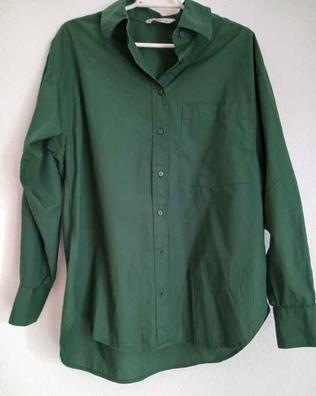 Camisa verde militar online mujer stradivarius