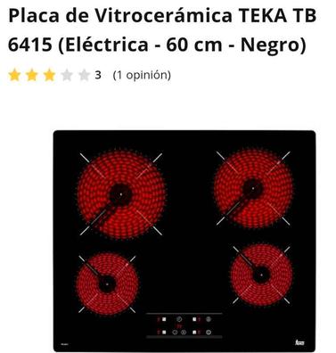 Placa de Vitrocerámica TEKA TZ 6315 (Eléctrica - 60 cm - Negro)