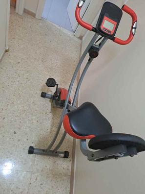 Bicicleta estática plegable con contador de pulsos y pantalla LCD de altura  y resistencia regulables negra Homcom