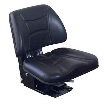 Asiento De Carretilla Elevadora Universal Plegable Para Tractor Cortacesped De Pvc Negro Con Angulo De Respaldo Ajustable De 180 Reposabrazos
