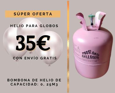 Bombona de Helio Desechable para 20, 30 o 50 globos Aprox (Globos no  incluidos)