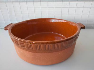 Cazuela de barro para cocinar con tapa 30 cm.