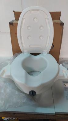 KMINA - Elevador WC Adulto con Tapa (10 cm, Blando), Alzador WC Adulto,  Elevador WC Blando, Asiento Elevador WC Adultos, Adaptador WC Mayores