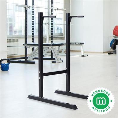 Power Rack Gimnasio Multifuncional Estacion Jaula Gym Barras Color de la  estructura Gris Color del tapizado Negro