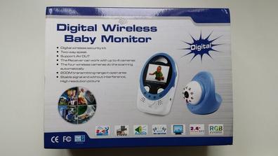 Cámara de vigilancia para bebés, monitor para bebés con cámara para monitor  para bebés con pantalla HD de 4,3 , sensor de temperatura, VOX, luz  nocturna, audio bidireccional, visión nocturn