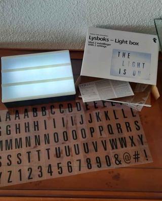 UNIVERSAL Caja De Luz Led A4 Pizarra Con Letras Y Emojis COLOR NEGRO