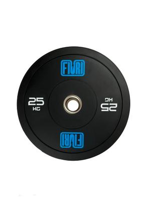 Set De 2 Discos De Goma 3 Asas 50mm Fitness Tech 15 Kg - Negro - 2 Discos  De Goma 3 Asas 50mm