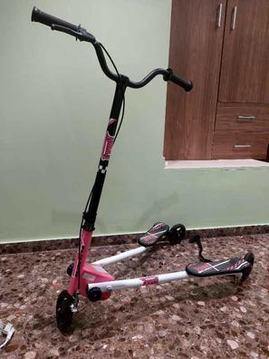 PATINETE SCOOTER DOBLE 3 RUEDAS PLEGABLE AUTOPROPULSADA VERDE