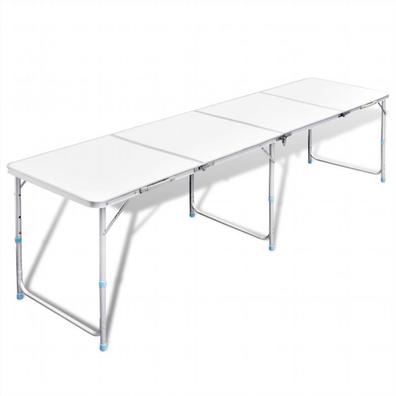 Juego de sillas de mesa de campamento de 7 piezas, mesa plegable de  aluminio, mesa de picnic al aire libre, ligera y duradera, adecuada para  mesa de